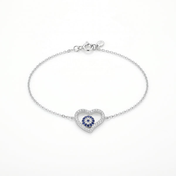 Evil Eye Heart Bracelet