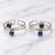 Blue Stone Wrap Sterling Silver Toe Ring
