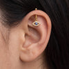 Protective Evil Eye Gold Bugadi Earring