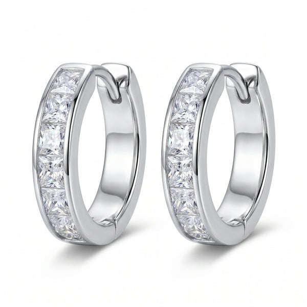 Luminary Princess Cut Huggie Hoops