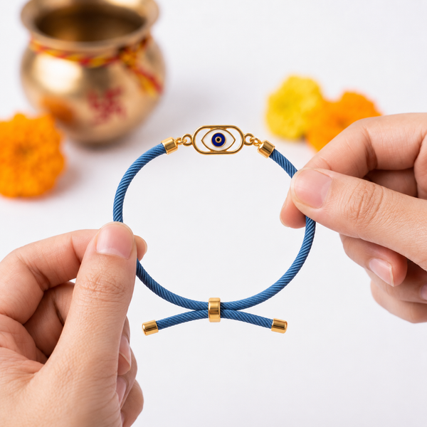 Iconic Evil Eye Cord Rakhi Bracelet