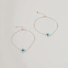 Blue Duo Drop Chain Anklet