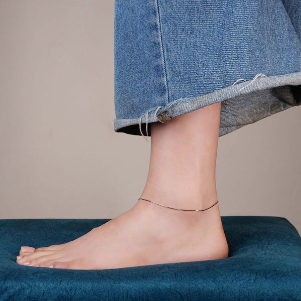 Minimal Sterling Silver Anklet