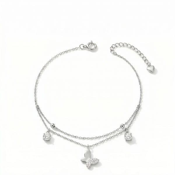 Flutter & Gleam Dual-Layer Anklet