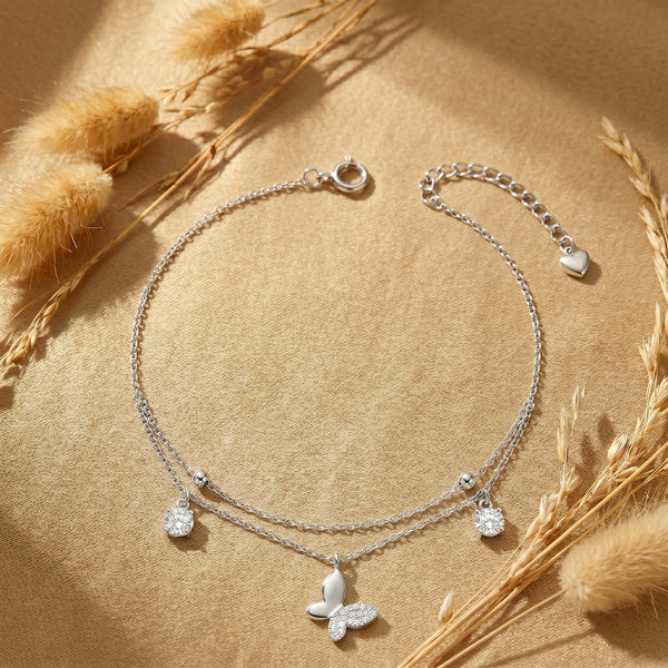 Flutter & Gleam Dual-Layer Anklet