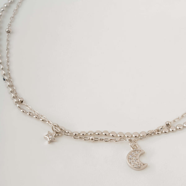 Luna Layers – Double Chain Sterling Silver Anklet
