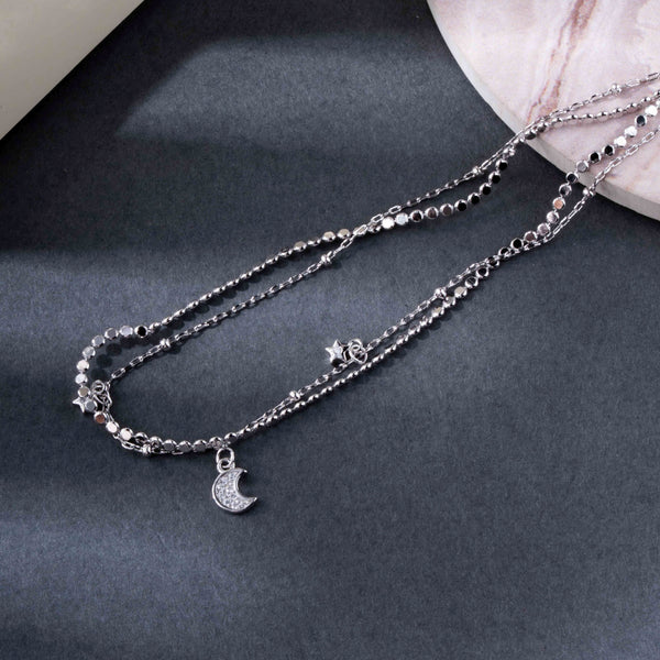 Luna Layers – Double Chain Sterling Silver Anklet