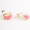 Blush Swirl Enamel Earrings