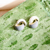 Monochrome Swirl Enamel Earrings