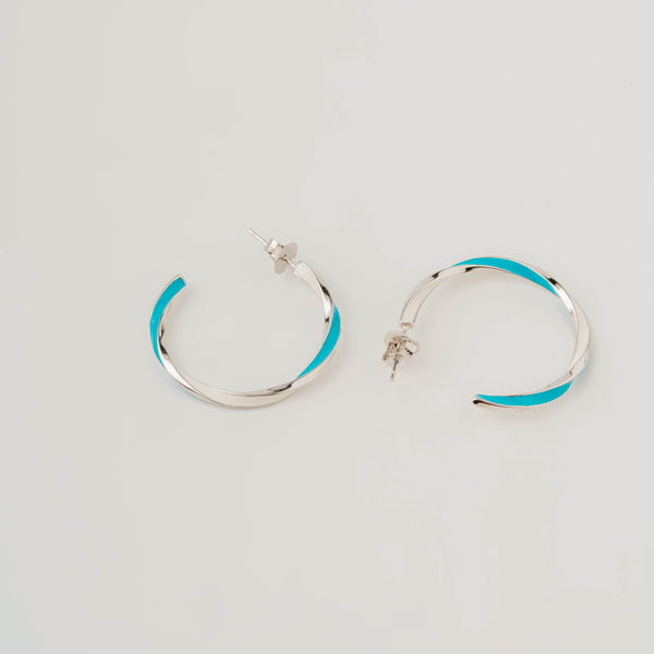 Acqua Swirl Hoops