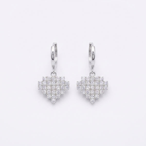 Starlit Heart 92.5 Silver Earrings