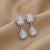 Crystal Teardrop 2 IN 1 Adjustable Diamond Earrings
