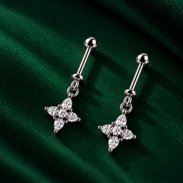 Starburst Crystal Helix Bugadi Earring