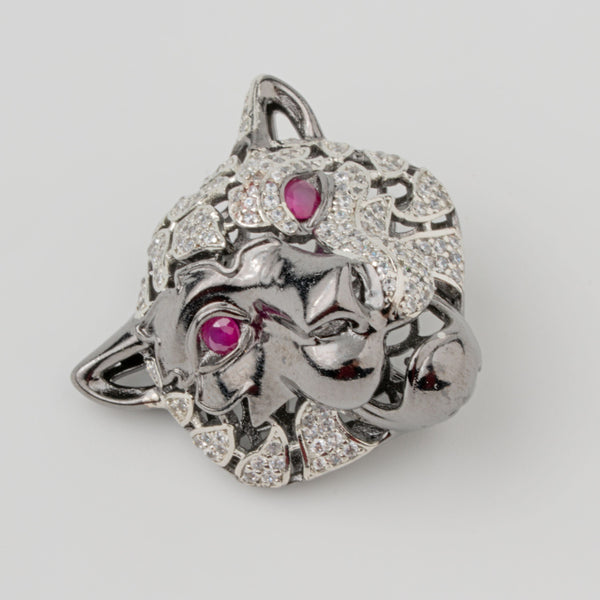 Obsidian Roar Brooch
