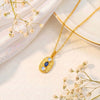 Rainbow (Moonstone + Sapphire) 92.5 Silver Neckchain with semi precious stones