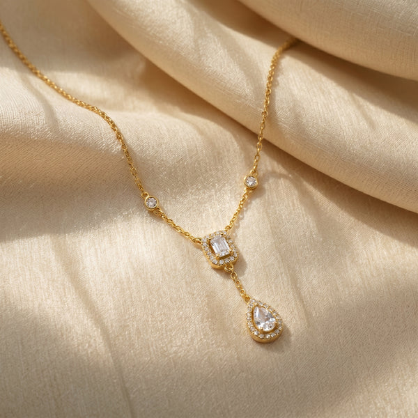 Celeste Drop Lariat Necklace