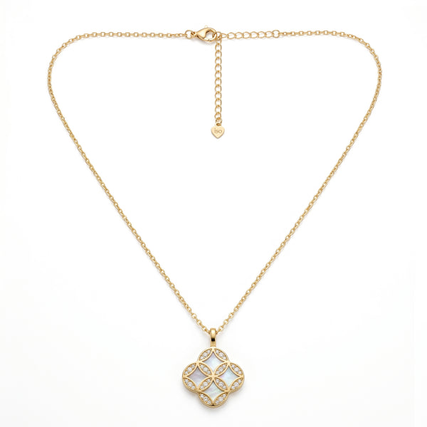 Golden Lattice Charm Neckchain