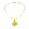 Larimar 92.5 Silver Neckchain with Semi Precious stone