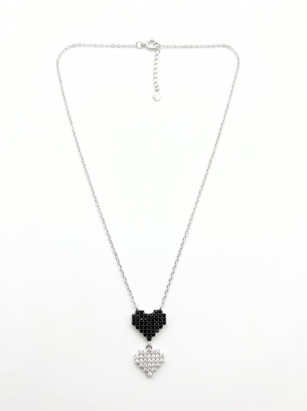 Midnight Duo Heart Necklace