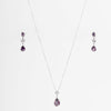 Royal Amethyst Drop Pendant Set