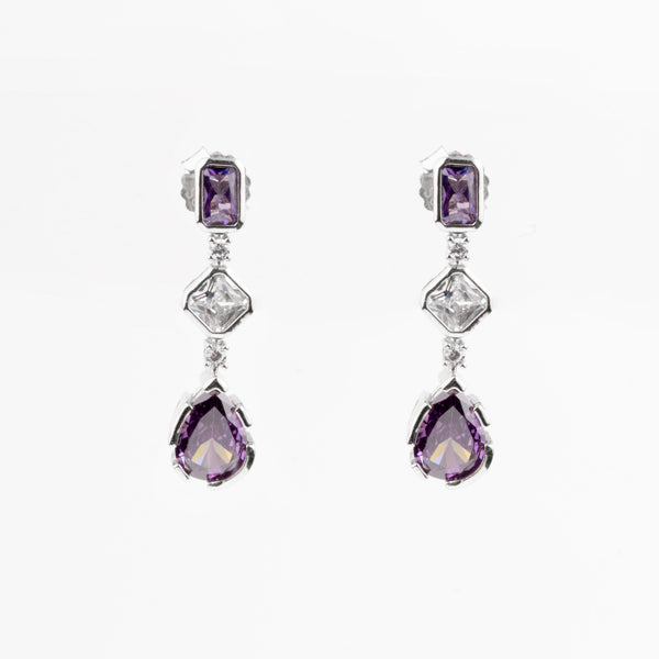 Royal Amethyst Drop Pendant Set