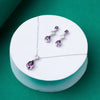 Royal Amethyst Drop Pendant Set