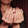 Twin Strings Silver Ring