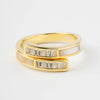 Twin Strings Silver Ring