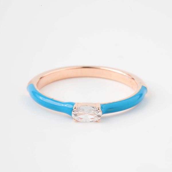Azure Blink Silver Ring