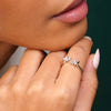 Twin Bloom Adjustable Ring