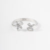 Twin Bloom Adjustable Ring