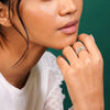 Emerald Dewdrop Cocktail Ring