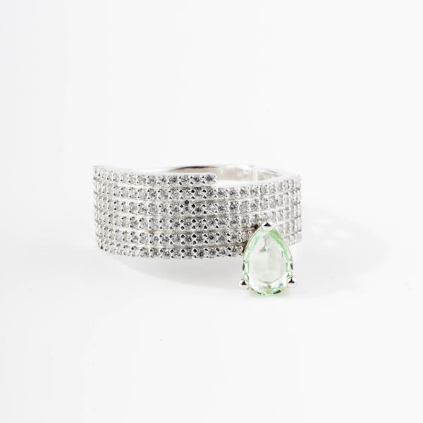 Emerald Dewdrop Cocktail Ring