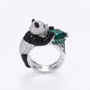 Emerald Panda 92.5 Silver Ring