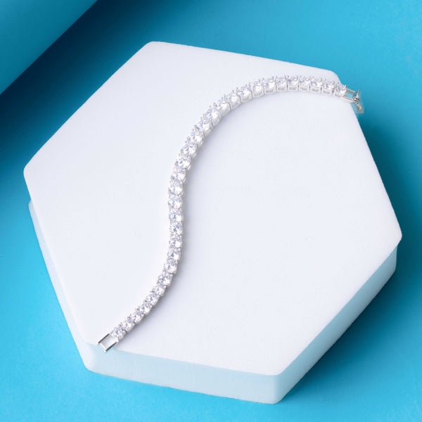 Silver Starlit Tennis Bracelet