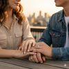 Twinline Couple Knot Ring