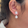 Crystal Teardrop 2 IN 1 Adjustable Diamond Earrings